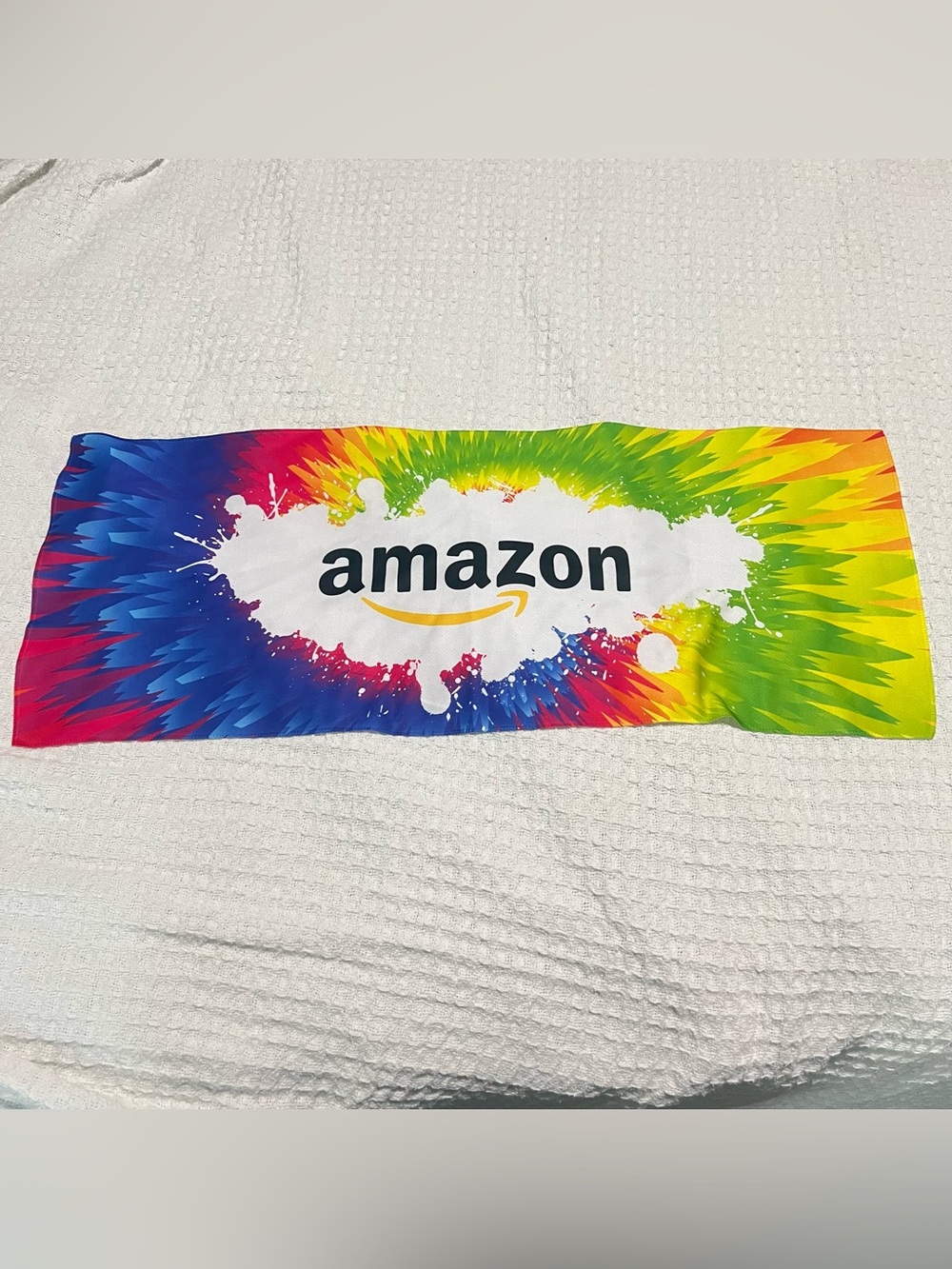 NWOT Amazon Employee Neck Cooling Towel   Multicolor 12.5”x30” Eswag
